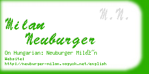 milan neuburger business card